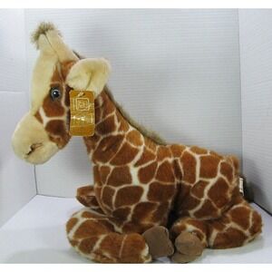 America Wego Plush Lying Giraffe Realistic Soft Plush Stuffed Animal Vintage 18"